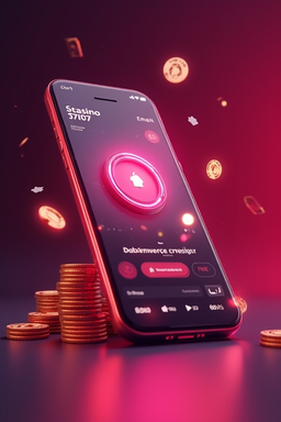 Smartphone com app de casino